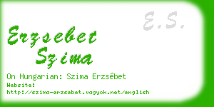 erzsebet szima business card