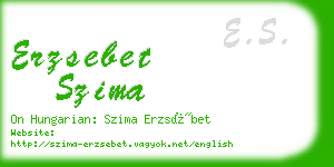 erzsebet szima business card